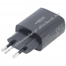 Ansmann USB t�lt� HC212 2x USB-port 12W fekete