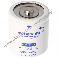 Helyettes�t� Akkumul�tor Saft VRE 1/2 D 1,2V 2400mAh modell�p�t� NiCd
