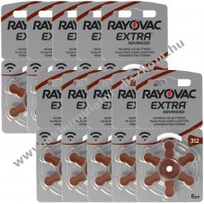 Hall�k�sz�l�k elem Rayovac HA312 PR41 4607 Varta 60db/csomag max.180mAh