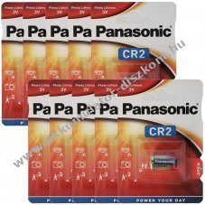 Panasonic CR2 3V 850mAh l�tium elem 10db/csomag
