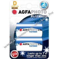 Agfaphoto alk�li elem D (b�bi m�ret) 1.5V 2db/csomag
