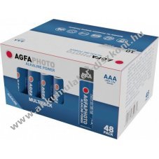 Agfaphoto alk�li mikro elem AAA LR03 1.5V 48db/csomag