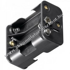 6 db AA Mignon ceruza LR6 elemtart� nyom�gombos csatlakoz�val (9V-blokk t�pus�)