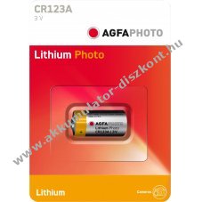 Agfaphoto CR123A 3V 1300mAh l�tium elem