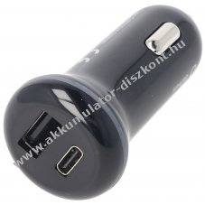 Helyettes�t� Akkumul�tor 12V aut�s adapter USB-C �s USB-A 3A
