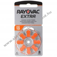 Rayovac HA13 PR48 hall�k�sz�l�k elem 6+2 ingyen 8db/csomag