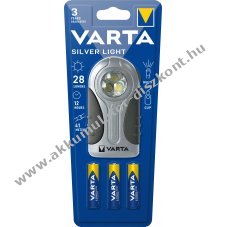 Varta LED zsebl�mpa Silver Light 28lm 3db AAA alk�li elem csomag