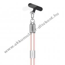 Ansmann Lanyard t�lt�k�bel USB-C Lightning 1,2m r�zsasz�n tablet kompatibilis