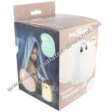 Ansmann LED �jszakai l�mpa Hamster Lilli szilikon �jrat�lthet� USB 3,7V50mAh Li-Ion