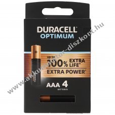 Duracell Optimum AAA (mikro elem) alk�li 1.5V 4db/csomag