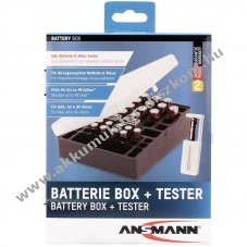 Ansmann Akkumul�tormul�tor �s elem t�rol�doboz 24x AA 16x AAA 4x 9V csomag
