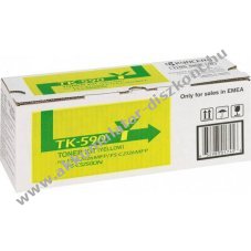 Eredeti Kyocera l�zertoner TK-590Y s�rga 6000 oldal nyomtat�