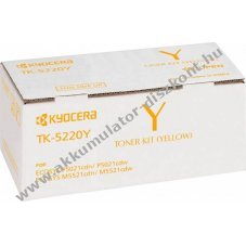 Eredeti Kyocera l�zertoner TK-5220Y s�rga 1200 oldal nyomtat�