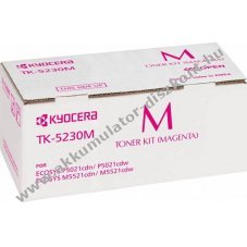 Eredeti Kyocera TK-5230M l�zertoner magenta 2200 oldal nyomtat�