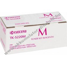 Eredeti Kyocera l�zertoner TK-5220M magenta 1200 oldal nyomtat�