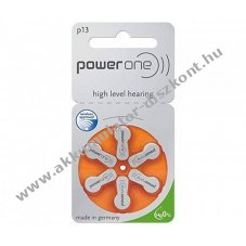 Power one 13 hall�k�sz�l�k elem 1.4V 6db/csomag Zinc Air