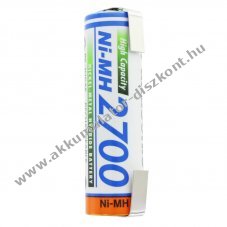 Helyettes�t� Akkumul�tor Panasonic AA Mignon ceruza 1,2V 2700mAh borotva �s fogkefe Philips 7100 NiMH