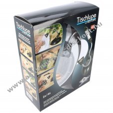 WEDO asztali nagy�t� LED vil�g�t�ssal 2x/4x nagy�t�s, flexibilis nyak, levehet� bilincs, 2xAAA