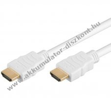 High Speed HDMI k�bel Ethernettel 5,0m feh�r HDMI A dug� - HDMI A dug�