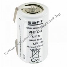 Helyettes�t� Akkumul�tor Saft 321129 D (Mono) 1,2V 4000-4250mAh 1db/csomag U-form forrf�l ipari NiCd