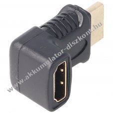 HDMI jobb sz�g� adapter HDMI A dug� HDMI A aljzat aranyozott �rintkez�k kompakt