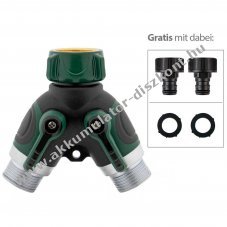 3/4 Premium 2-utas eloszt� 2x csapcsatlakoz� fekete-lila