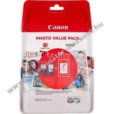 Eredeti Canon nyomtat�fej kombipack PG-560XL/CL-561XL fekete/sz�nes 50 lap/csomag fot�pap�r 10x15cm