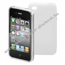 Szilikon tok mobiltelefon Apple iPhone 4 feh�r