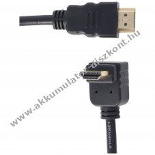 High Speed HDMI k�bel 270� csatlakoz� Ethernet 0,5m HDMI1.4 4K30Hz fekete