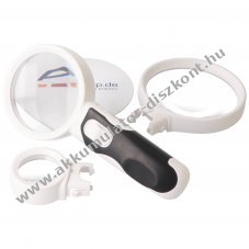 LED vil�g�t�s� k�zi nagy�t� 2 LED 3 cser�lhet� lencse 2,5x/5x/16x 3xAAA (LR03) 1,5V elemekkel egy�tt