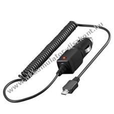 Aut�s t�lt�k�bel 12V 1000mA micro-USB mobiltelefon spir�lk�bel LED