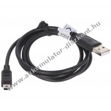 USB 2.0 adat- �s t�lt�k�bel USB A mini USB 100cm fekete