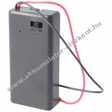 9V blokk elemtart� be- �s kikapcsol�val k�bellel fekete