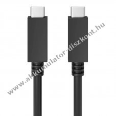 USB-C PD t�lt�- �s szinkronk�bel 100W 0,5m fekete