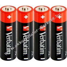 Verbatim alk�li AA ceruzaelem 1.5V 4db/csomag