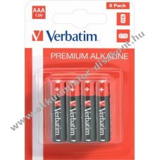 Verbatim alk�li mikro elem AAA LR03 1.5V 8db/csomag