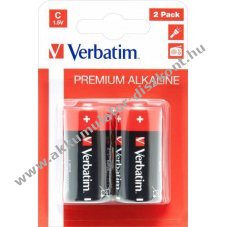Verbatim alk�li elem C (b�bi m�ret) 1.5V 2db/csomag