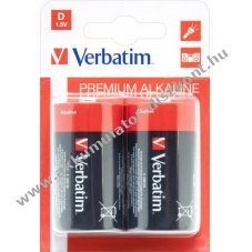 Verbatim alk�li elem D 1.5V 2db/csomag