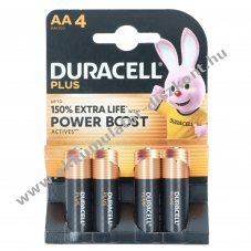 Duracell Plus Power AA Mignon ceruza elem, hagyom�nyos elem 4db/csomag