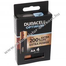 Duracell Optimum AA (ceruzaelem) alk�li 1.5V 4db/csomag