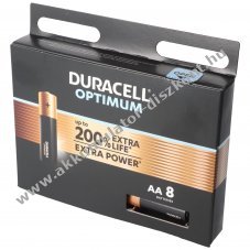 Duracell Optimum AA (ceruzaelem) alk�li 1,5V 8db/csomag