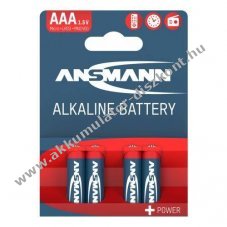 Ansmann alk�li elem Micro AAA, 1,5 V, 4 db-os pap�rbliszter