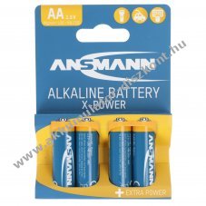 Ansmann X-Power AA Mignon ceruza LR6 4db/csomag hagyom�nyos elem alk�li