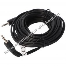 Audio-video k�bel 5m 3,5mm sztere� lapos jack-jack