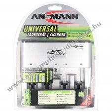 Ansmann Photocam V univerz�lis t�lt� 1-4 db AAA AA C D 9V 1,2V NiMH