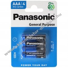 Panasonic univerz�lis hagyom�nyos elem AAA (mikro) 4db/csomag