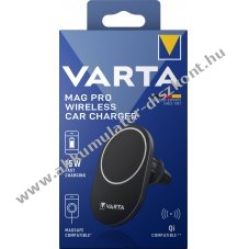 Varta Fast Wireless aut�s vezet�k n�lk�li t�lt� Qi 15W USB-C-C 1m fekete tablet