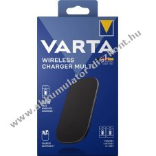 Varta Fast Wireless Charger Multi Qi 9V 20W vezet�k n�lk�li t�lt� fekete USB Micro-B 1db/csomag
