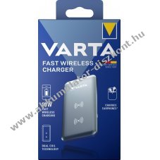 Varta Fast vezet�k n�lk�li t�lt� Qi 5V/9V 10W ez�st USB Micro-B