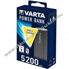 Varta powerbank 5V 5200mAh 1db/csomag Micro USB k�bellel 4LED s�t�tsz�rke Li-Ion
